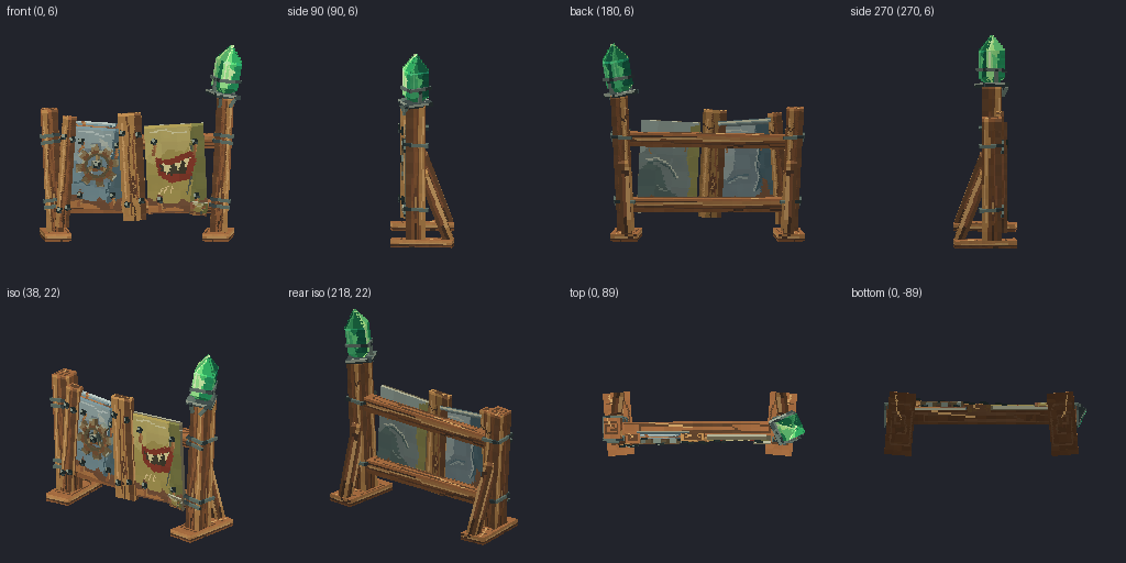 Arena barrier from eight angles