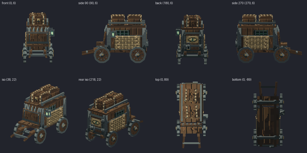 Armored cash transport van from eight angles