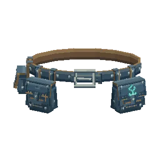 Belt with pouches turning around