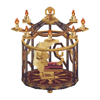 Birdcage chandelier with a sleeping moon preview