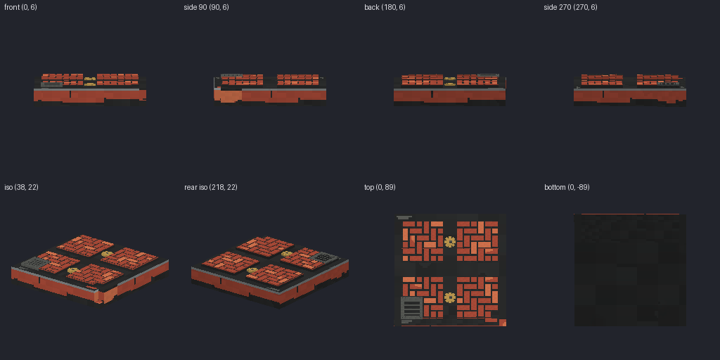 Brick paving from eight angles