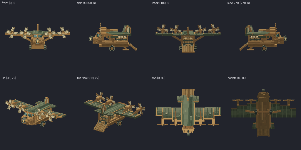 Cargo plane from eight angles