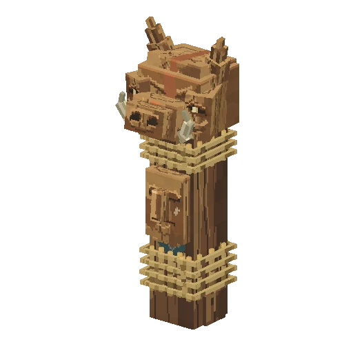 Carved totem pole, free Hytale model