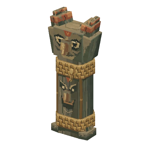 Carved totem pole, free Hytale model