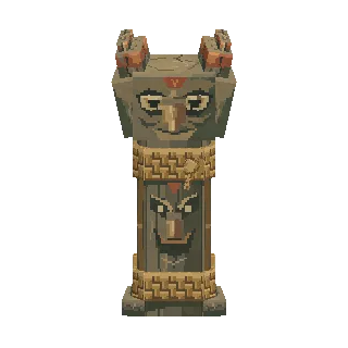 Carved totem pole preview