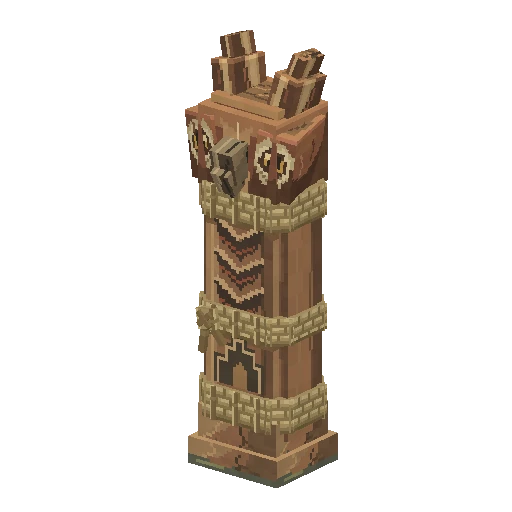 Carved totem pole, free Hytale model