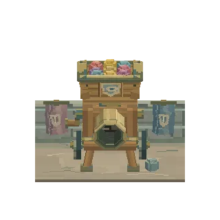 Chunky paint launcher with a hopper of ball preview