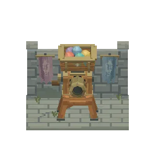 Chunky paint launcher with a hopper of ball preview