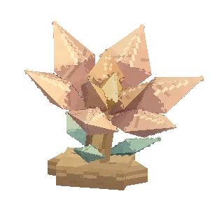 Crystal flower turning around