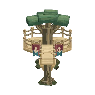 Elven tree-house platform preview