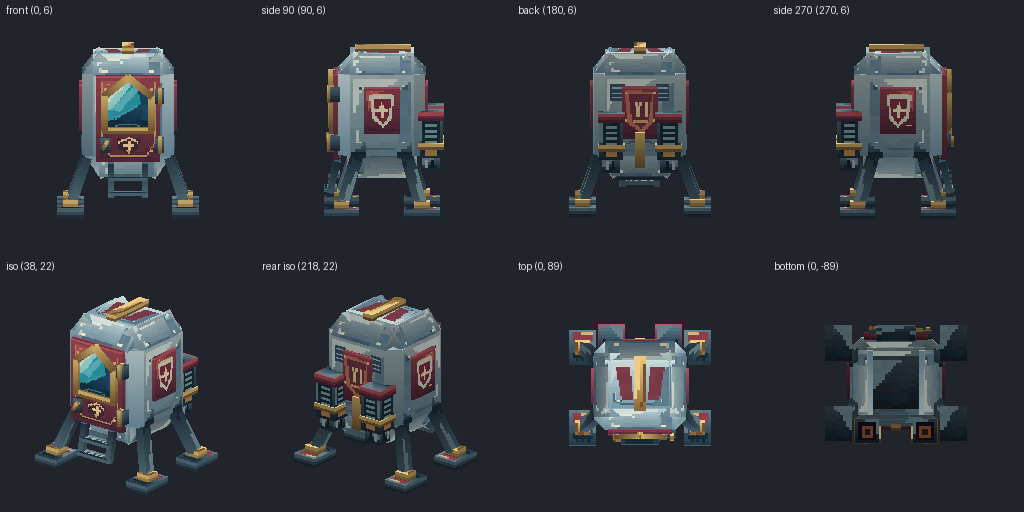 Escape pod from eight angles