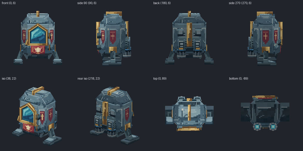 Escape pod from eight angles