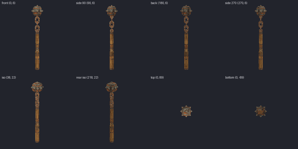 Flail from eight angles