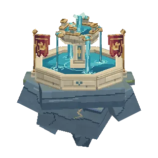 Floating-island fountain preview