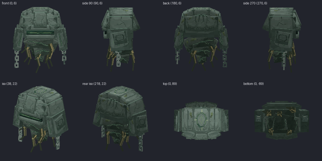 Floating spawn island chunk from eight angles