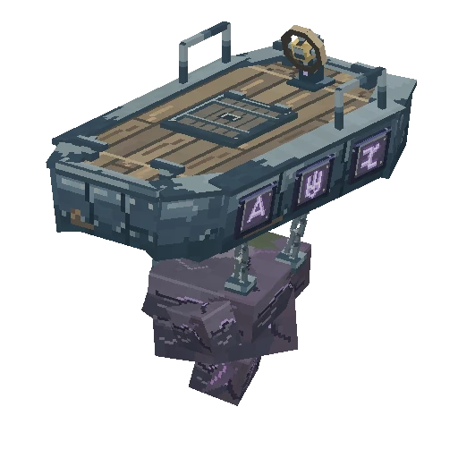 Flying island barge, free Hytale model