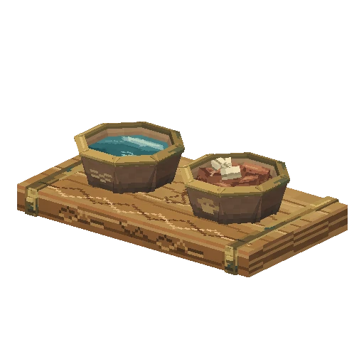 Food and water bowl pair, free Hytale model