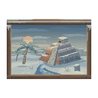Framed landscape painting preview