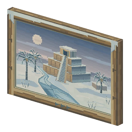 Framed landscape painting, free Hytale model
