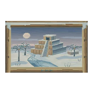 Framed landscape painting preview