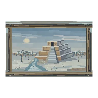 Framed landscape painting preview