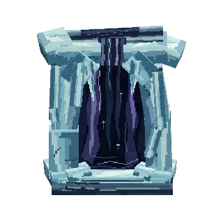 Frozen waterfall portal preview