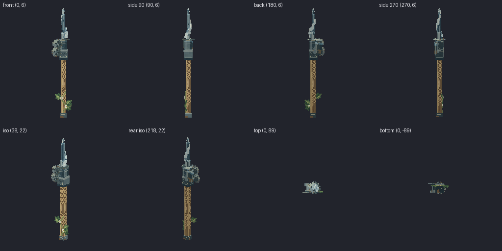 Gear-driven great lance from eight angles
