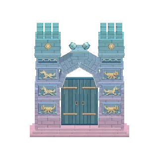 Glazed blue-brick gate segment preview