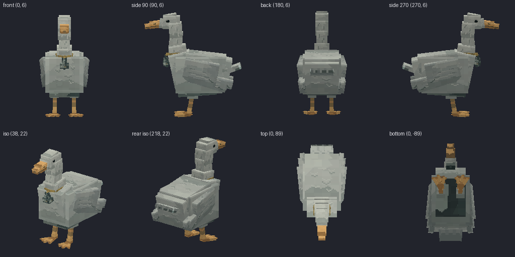 Grey goose from eight angles