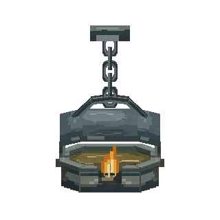 Hanging fish-oil lamp turning around