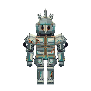 Haunted knight armor set turning around