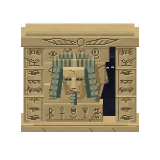Hieroglyph-carved wall block preview