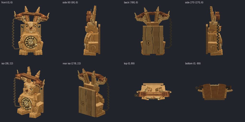 Jackalope from eight angles