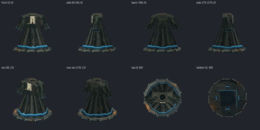 Judge robe from eight angles