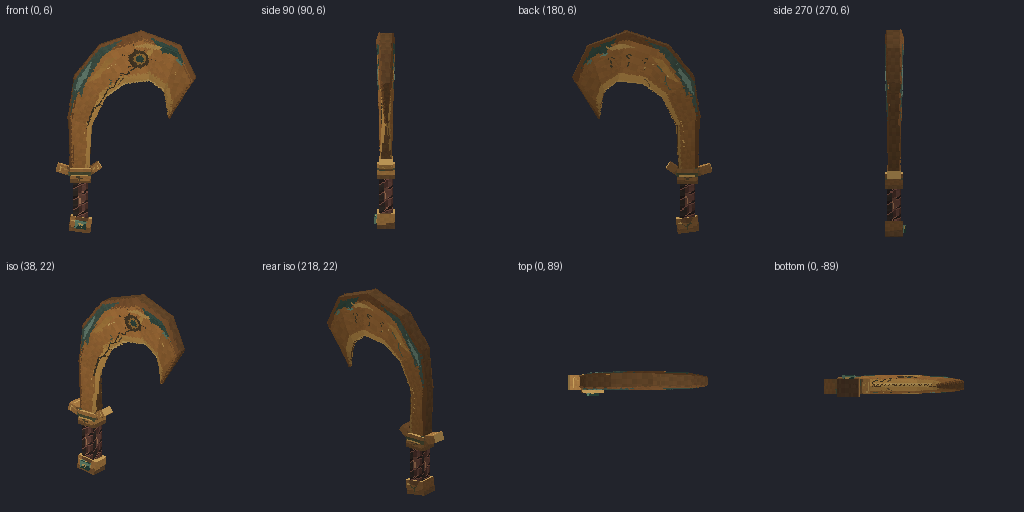 Khopesh from eight angles