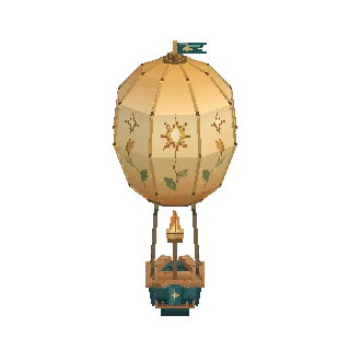 Lantern-strung balloon gondola preview