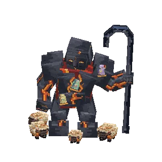 Lava colossus turning around