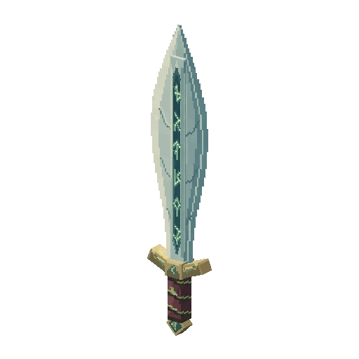 Leaf-bladed elven sword, free Hytale model