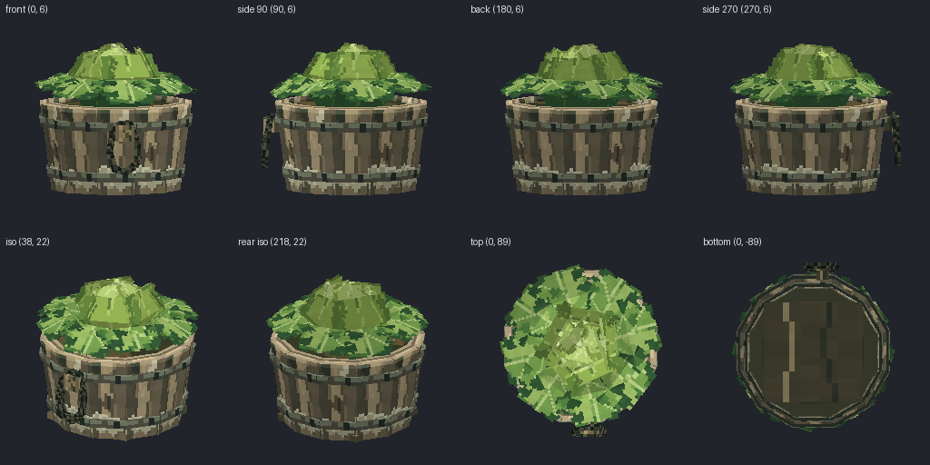 Lettuce crop from eight angles