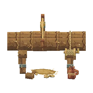 Lumberjack sawhorse with a log preview