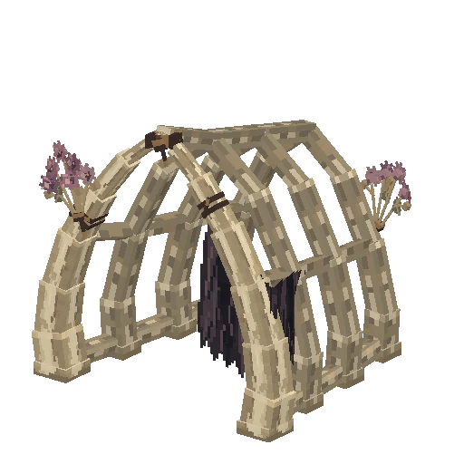 Mammoth-bone hut frame, free Hytale model