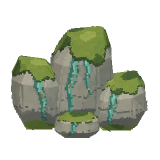 Mossy boulder set preview