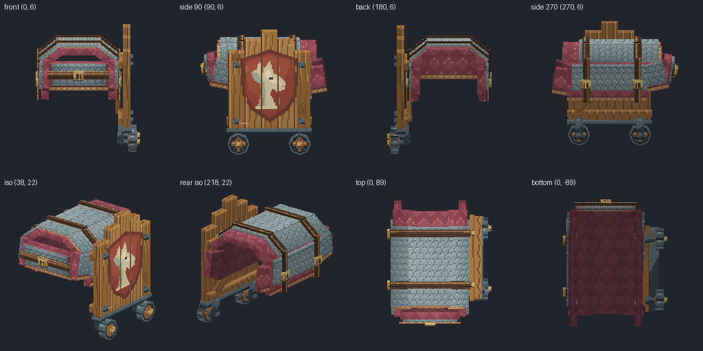 Mount chain barding from eight angles