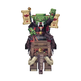 Orc warlord on a war mammoth preview