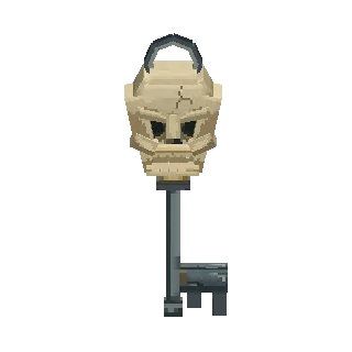 Ornate dungeon key with a skull bow preview