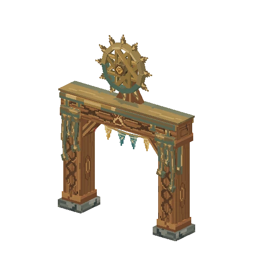 Park entrance arch, free Hytale model