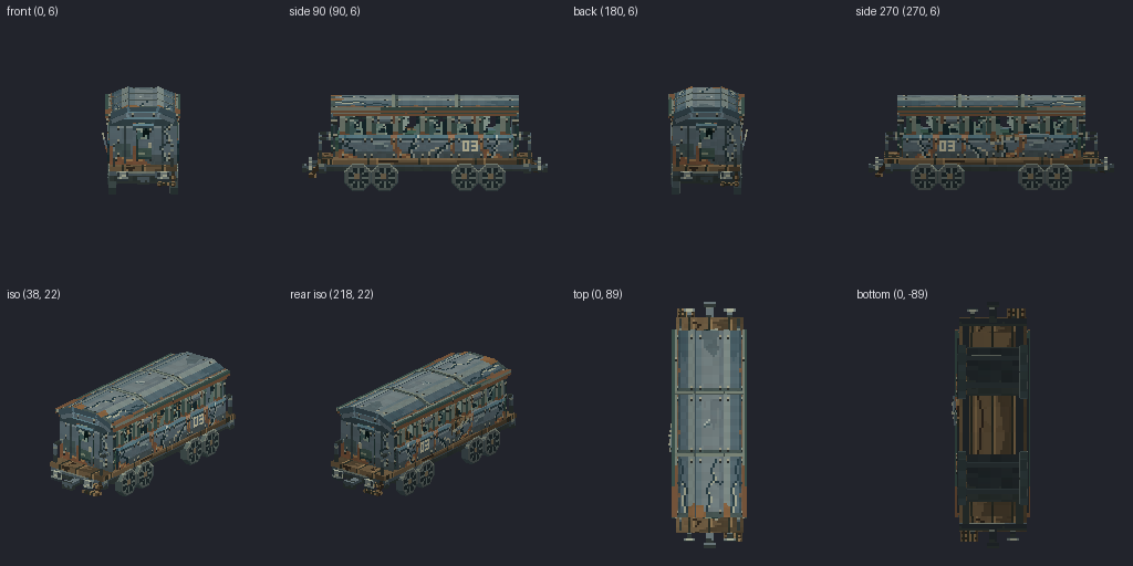 Passenger carriage from eight angles