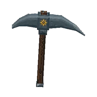 Pickaxe turning around