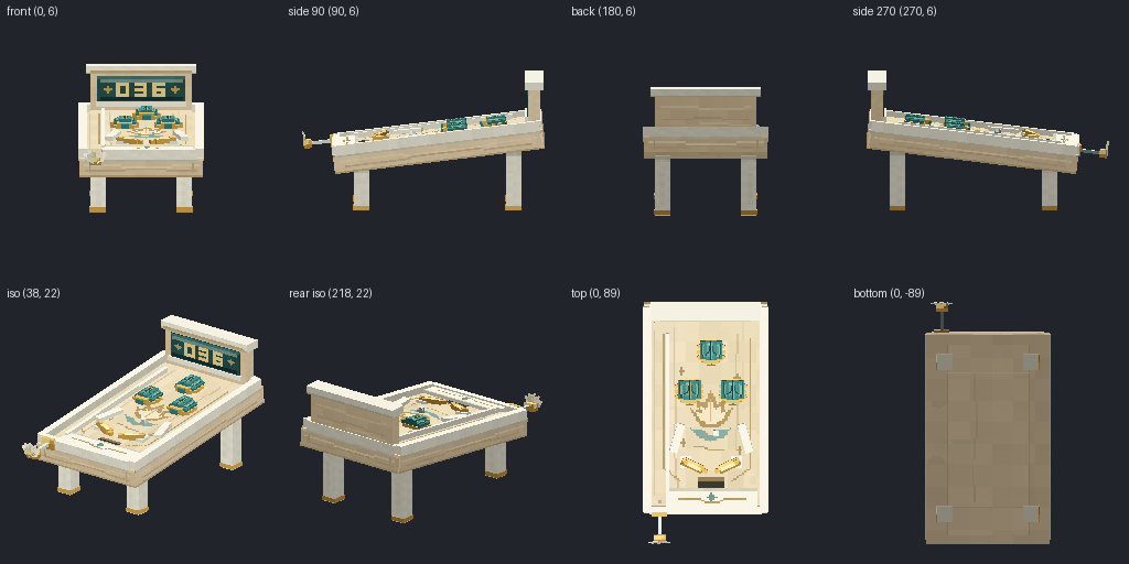 Pinball machine from eight angles