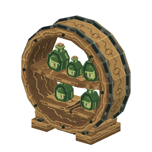 Potion shelf, free Hytale model